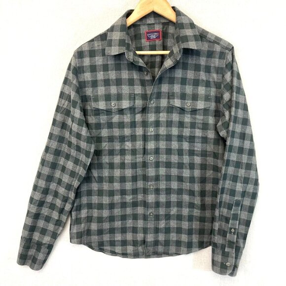 UNTUCKit Other - Untuckit Flannel Button Up Shirt Mens Medium Green Plaid Vigouroux Wrinkle Free